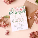 Search for pink gold floral baby shower invitations Watercolor