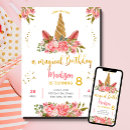 Search for watercolor unicorn invitations Magical