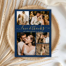 Search for navy blue gold postcards thank you cards Love and thanks