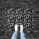 Search for musical notes doormats Black and white