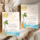 Search for palm trees baby shower invitations Watercolor