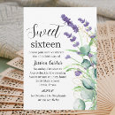Search for lavender sweet 16 invitations Modern
