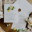 Search for lemon yellow wedding invitations Elegant italian mediterranean summer