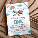Search for time flies 1st birthday invitations Boy