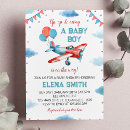 Search for vintage aeroplane invitations Up up and away