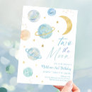 Search for moon birthday invitations Pastel