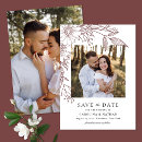 Search for floral wedding save the dates Red