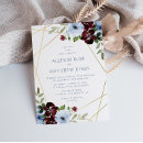 Search for dusty blue and burgundy wedding invitations Watercolor