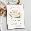 Search for piggy birthday invitations Cute