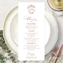 Search for monogram wedding menus Dinner