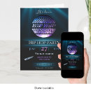 Search for hip hop party invitations Black