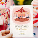 Search for carousel 1st birthday invitations Carnival