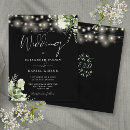 Search for black light wedding invitations String lights