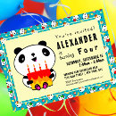 Search for cartoon character birthday invitations Panda