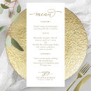 Search for white and gold menus Reception