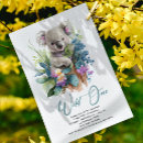 Search for koala birthday invitations Girl