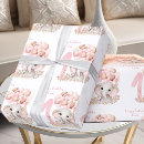 Search for pink elephant wrapping paper Baby girl