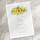 Search for sunflowers christening invitations Fall