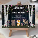 Search for woodland creatures invitations Wild one