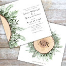 Search for wooden wedding invitations Greenery