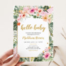 Search for tropical floral baby shower invitations Aloha