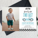 Search for blue race car invitations Boy