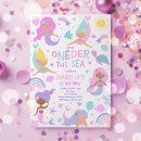 Search for oneder the sea birthday invitations Mermaid party