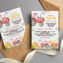 Search for red tractor baby shower invitations Barnyard