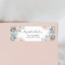 Search for elegant flowers return address labels Dusty blue