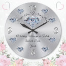 Search for and groom bride clocks Silver