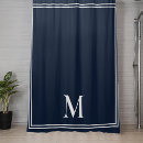 Search for navy shower curtains Monogrammed