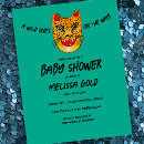 Search for cheetah baby shower invitations Watercolor