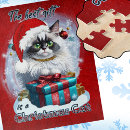 Search for cat christmas puzzles Red