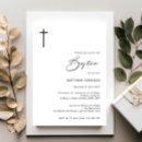 Search for black and white christening invitations Cross
