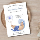 Search for watercolor whale baby shower invitations Boat