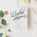 Search for fancy numbers bridal shower invitations Black and white