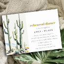 Search for cactus rehearsal dinner invitations Desert