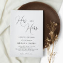 Search for his and hers party invitations Minimal