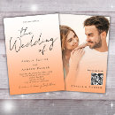 Search for orange and white wedding invitations Qr code
