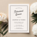 Search for french rehearsal dinner invitations Black and white