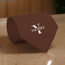 Search for brown monogram ties Minimalist