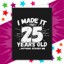 Search for funny 25th birthday cards Humour