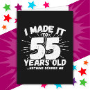 Search for funny 55th birthday cards Party