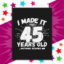 Search for funny 45th birthday cards Humour