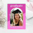 Search for hot pink graduation invitations Modern