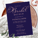Search for navy blue bridal brunch invitations Typography