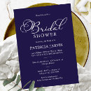 Search for blue and white bridal shower invitations Typography