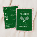 Search for tennis match invitations Party