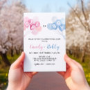 Search for pink blue balloon gender reveal invitations Boy or girl