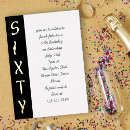 Search for chic 60th birthday invitations Gold foil